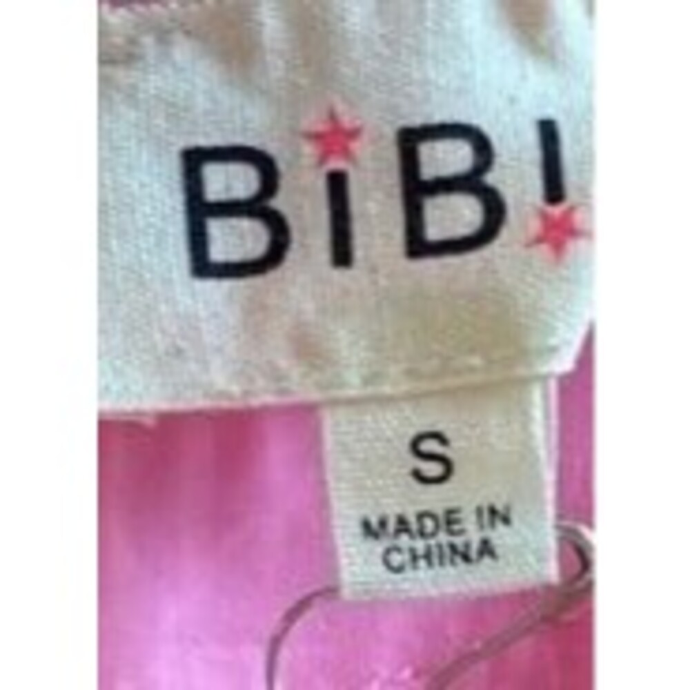 Bibi Top BIBI blouse PINK blouse peplum ruffle sleeve flutter NEW WOMENS SMALL - Picture 6 of 10
